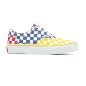 KIDS' VANS LITTLE KID DOHENY SKATE SHOES Size 12 multicolor checkered